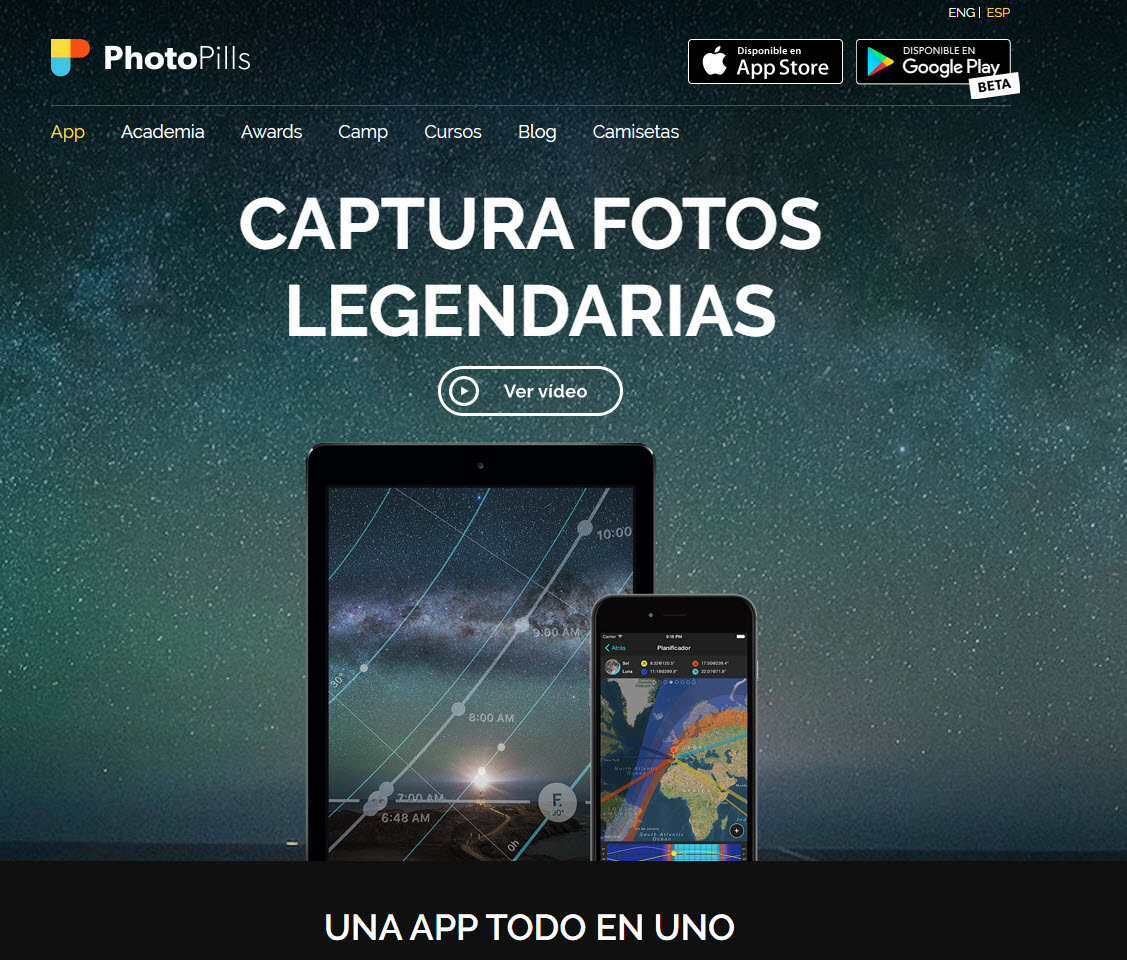 Ya tenemos Photopills los de Android